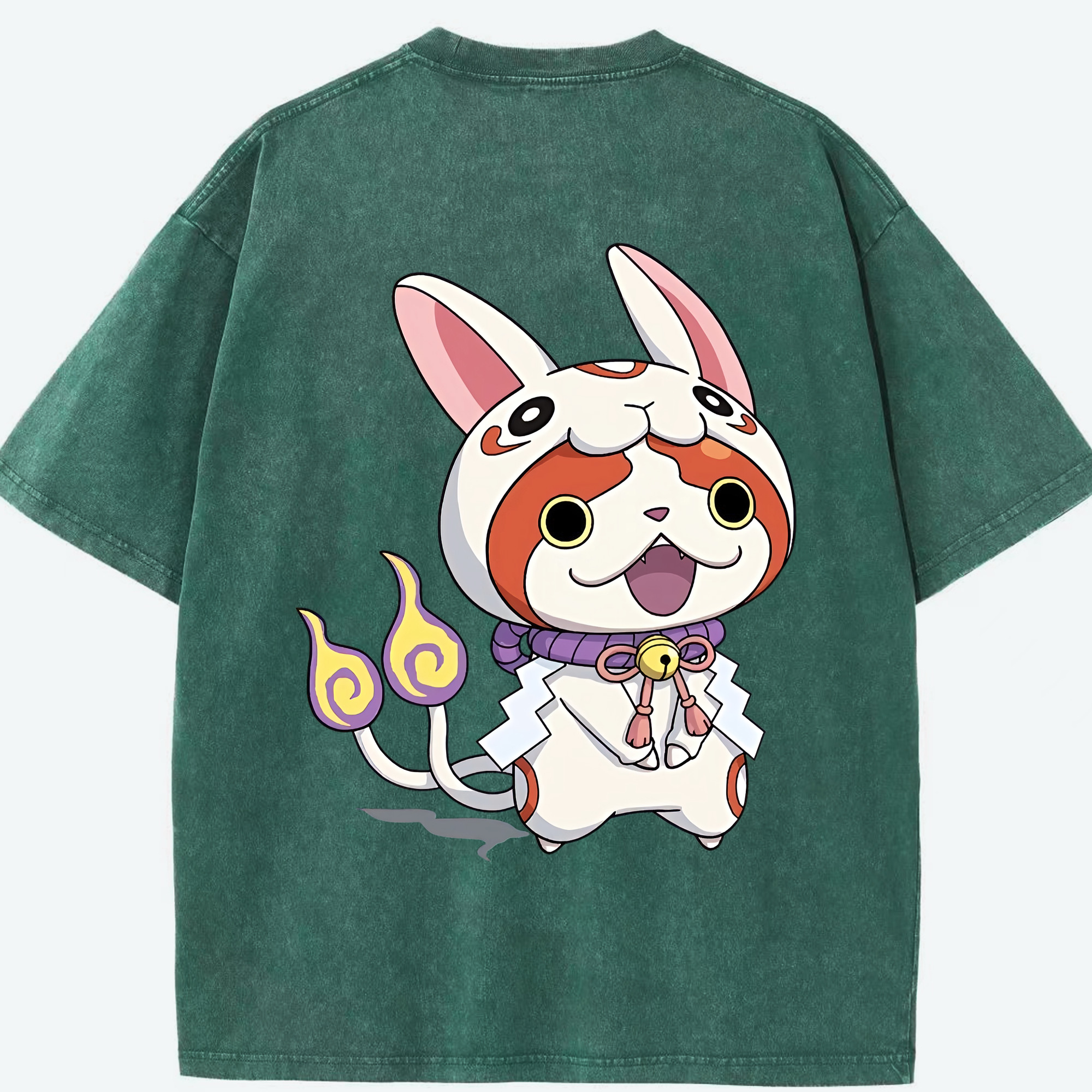 （画像用） 妖怪ウォッチ Yo-kai Watch 綿100% ヴィンテージ風 半袖Tシャツ（背面プリント）